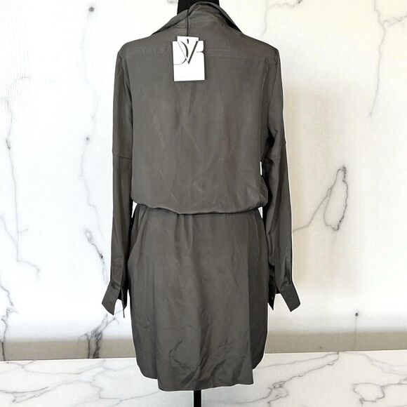 DVF Diane Von Furstenberg TAYA Dress 100% Silk Deep Ash - Picture 5 of 16